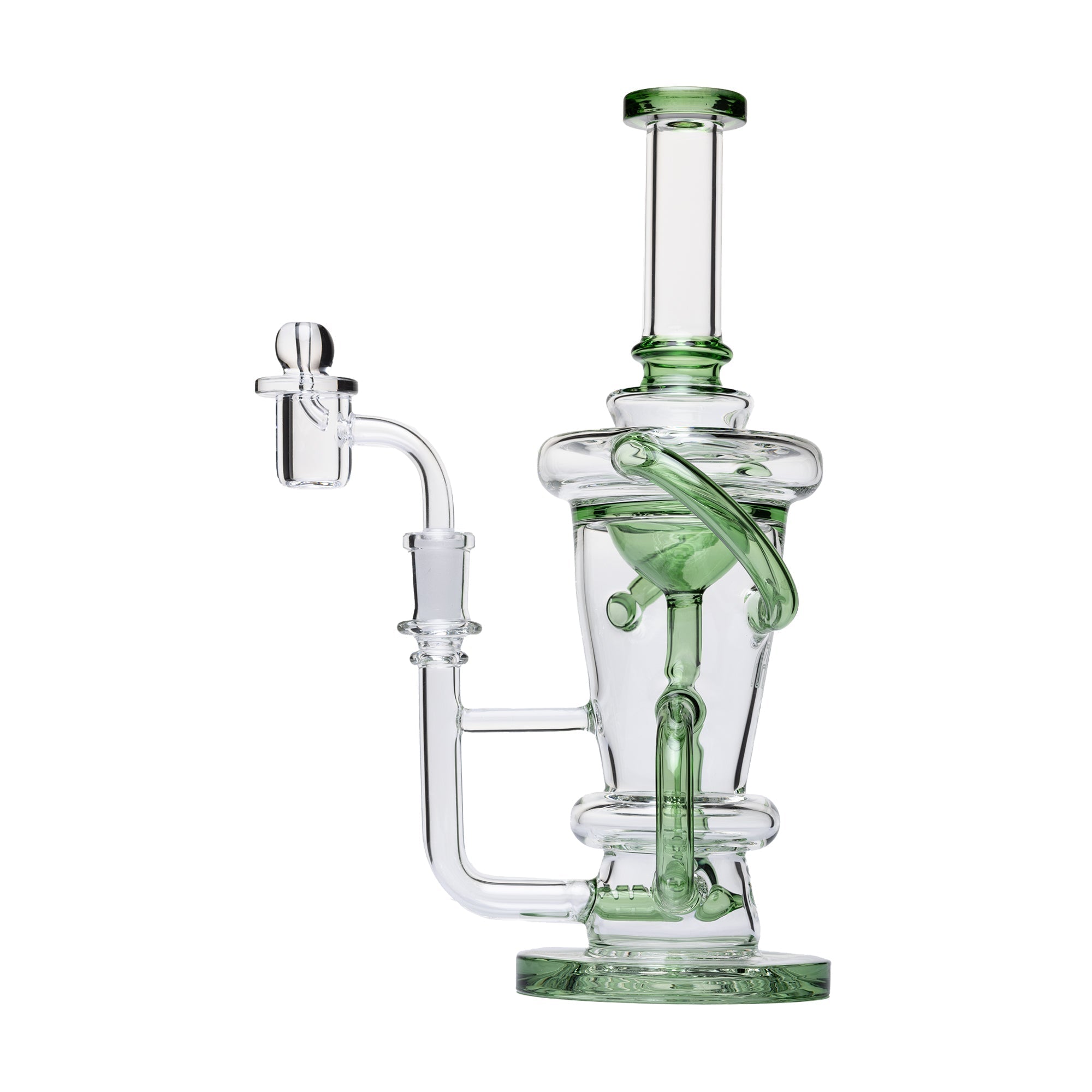 10.25" Straight Recycler Dab Rig with Quartz Set