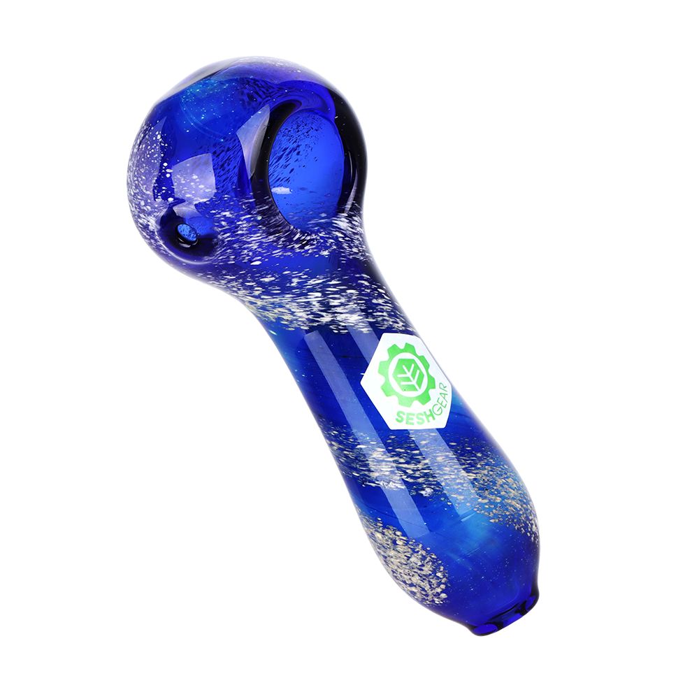 Cosmic Blue Borosilicate Glass Spoon Pipe