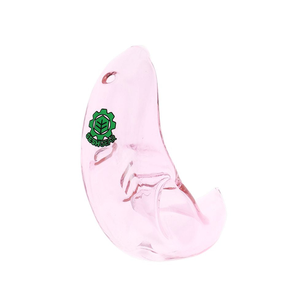Moonlit Crescent Glass Hand Pipe - 3.75"