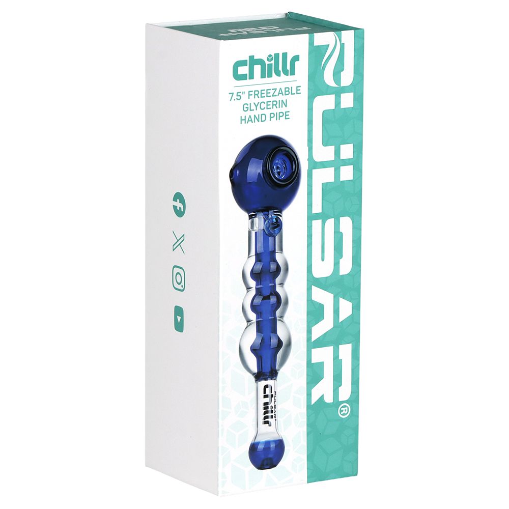 Pulsar Chillr Glycerin Glass Hand Pipe - 7.5" / Blue – image 5