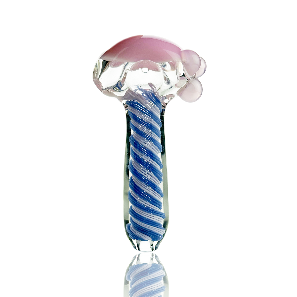 Compact Slime Spiral Design Glass Pipe