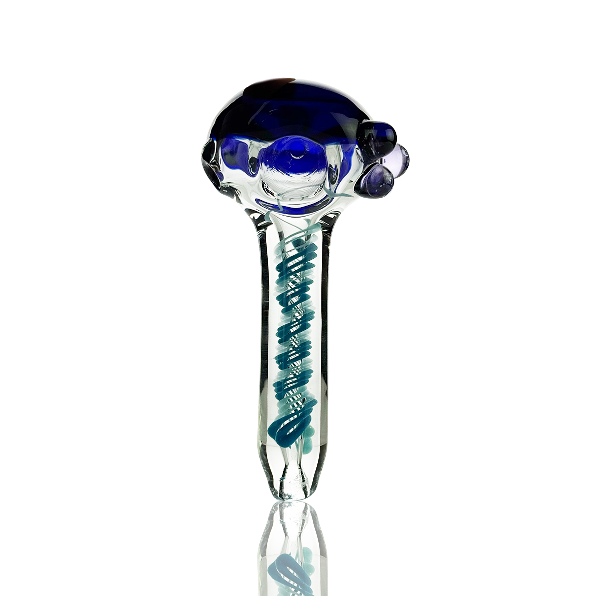 Compact Slime Spiral Design Glass Pipe