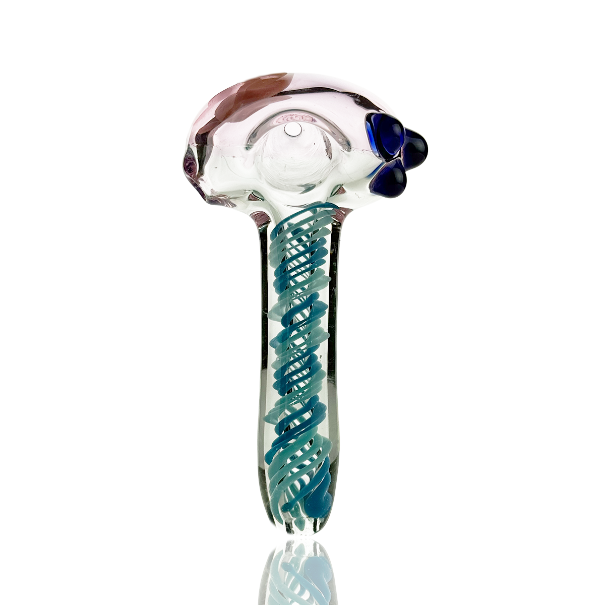 Compact Slime Spiral Design Glass Pipe
