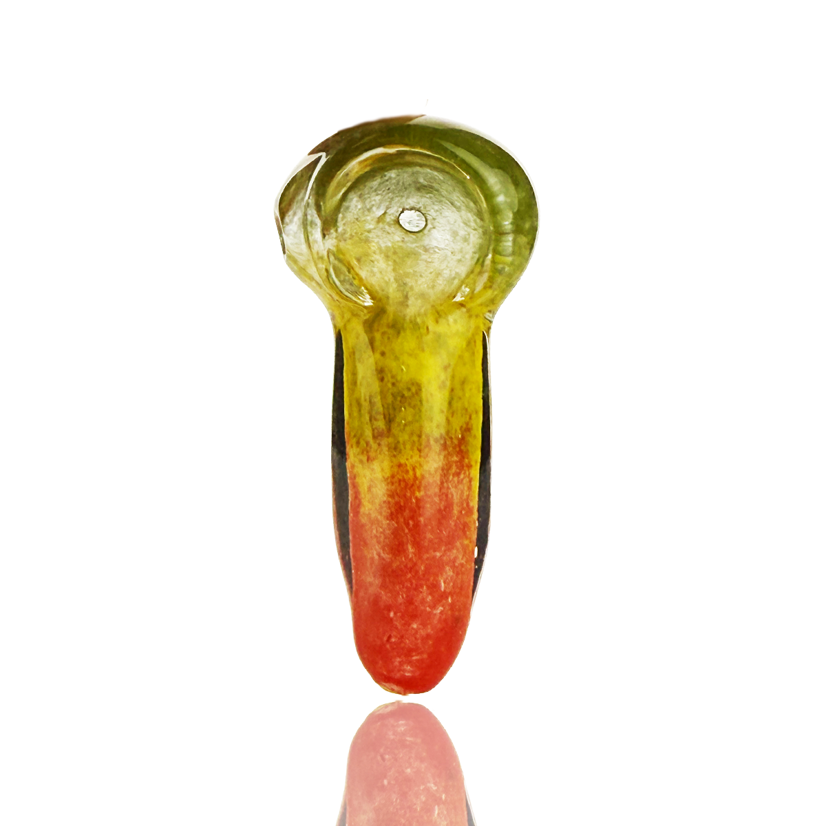 Vibrant Rasta Frit Glass Spoon Pipe