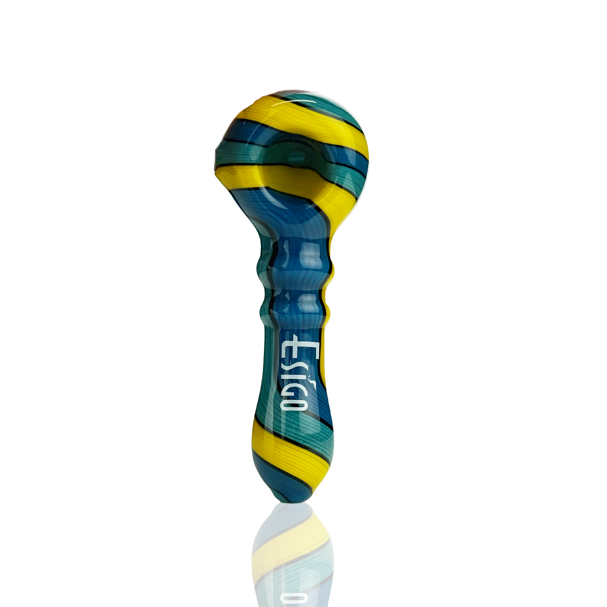 Vibrant Wig Wag Glass Hand Pipe, 4-Inch