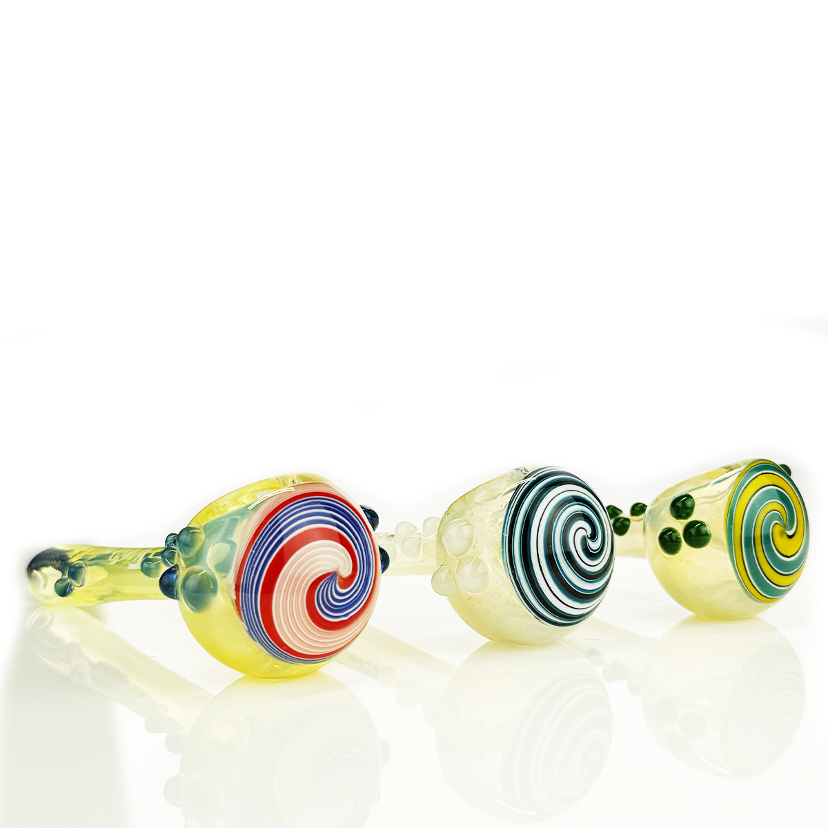 Esigo 4.5" Silver Fume Wig Wag Glass Pipe