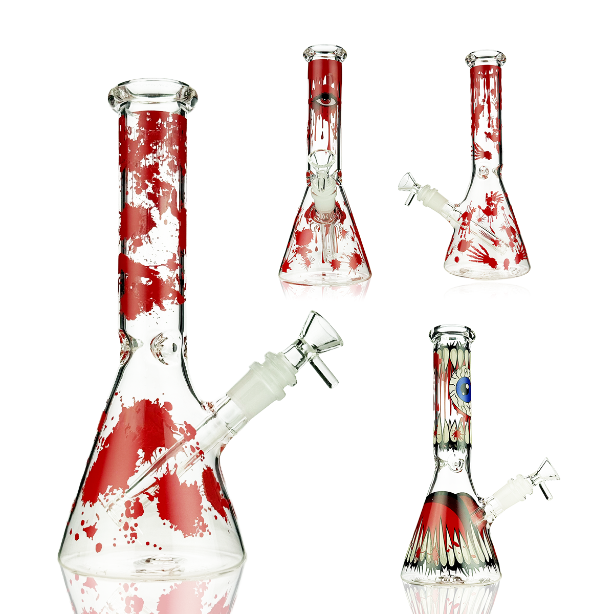 Spectral Decal Beaker Water Pipe - 10 Inch