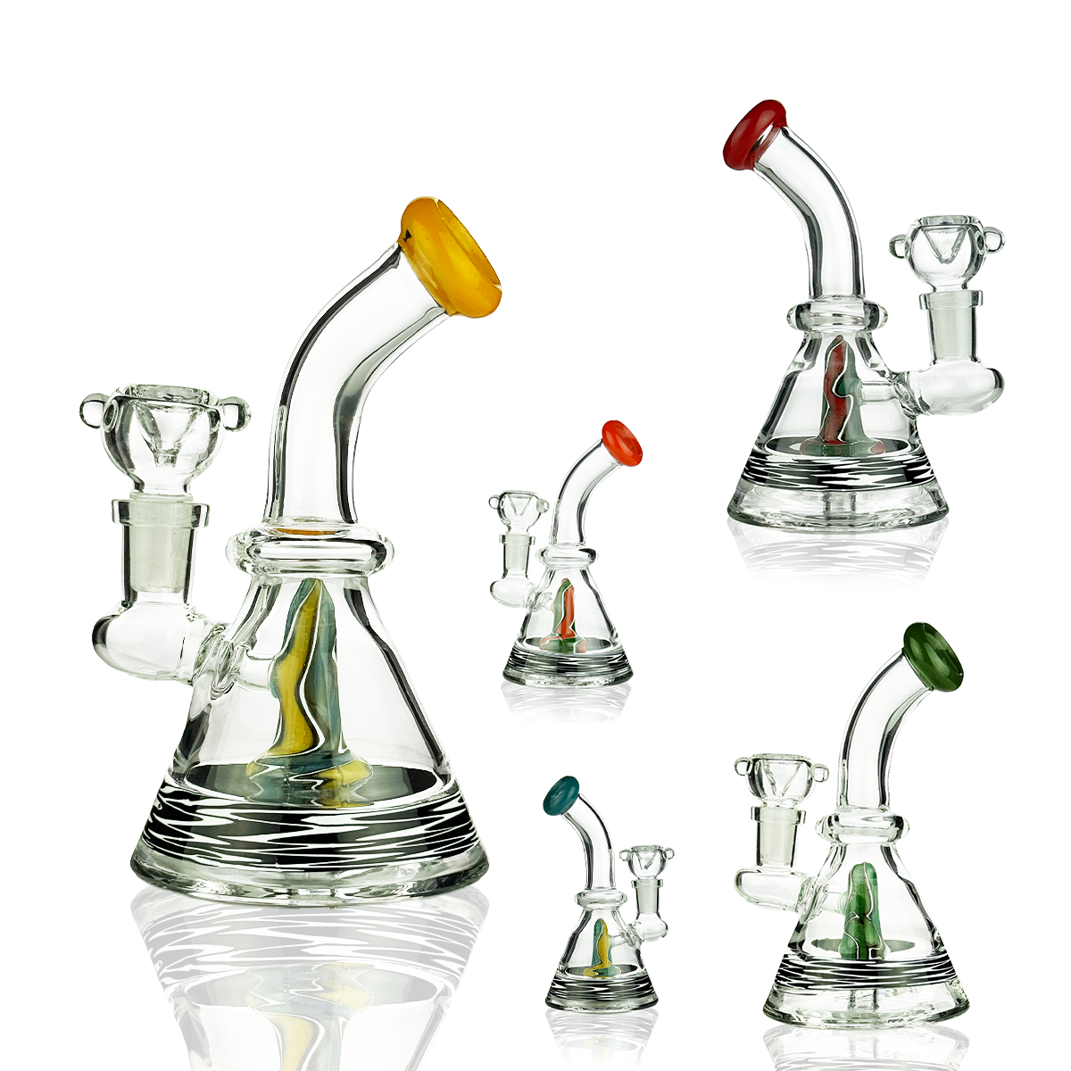 6-Inch Conical Water Pipe with Color Rod