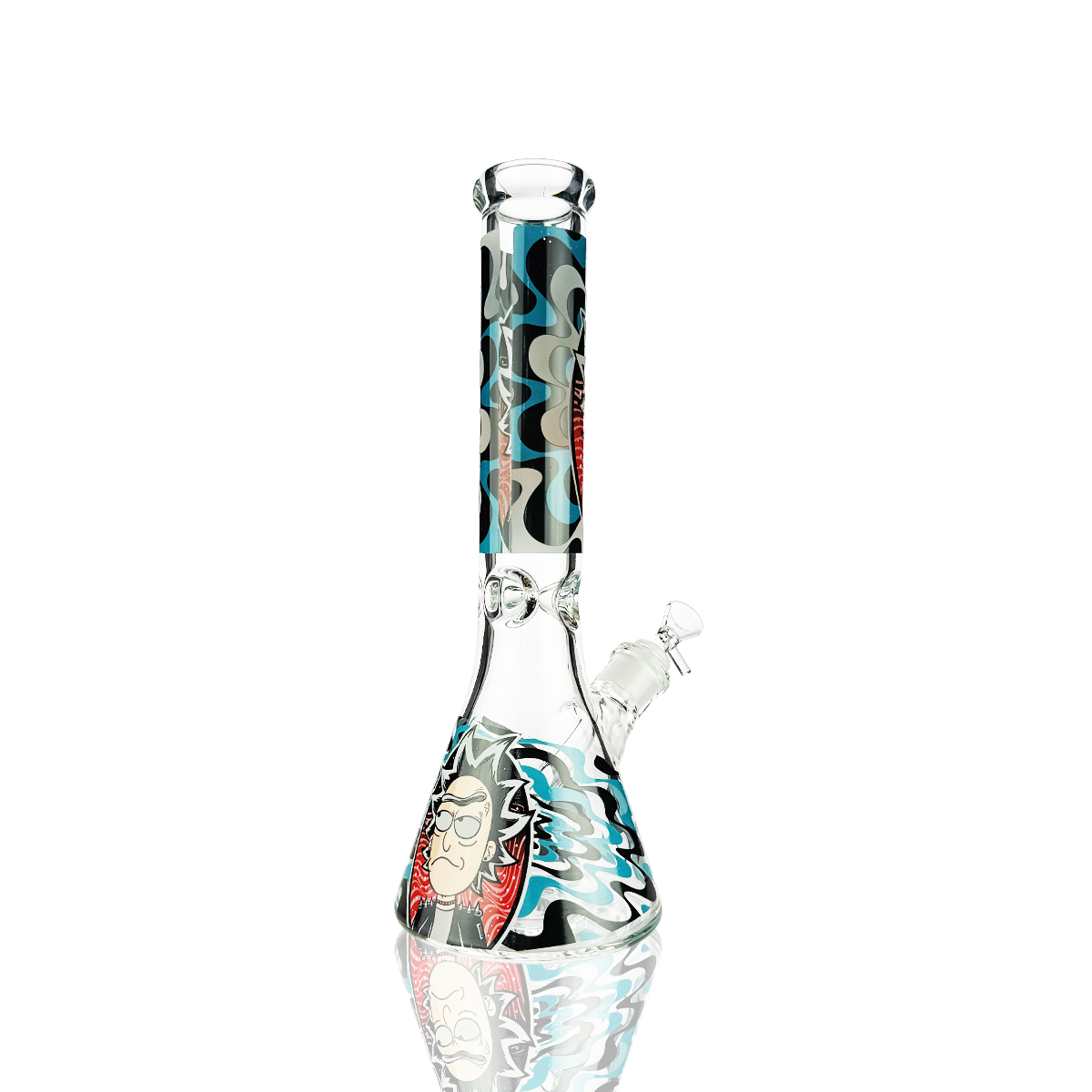 Ricky Sticker 14-Inch Beaker Water Pipe 7mm Thick