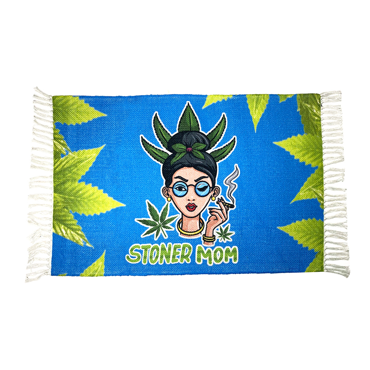 Handloom Printed 'Mom's Chill Zone' Doormat 2x3ft