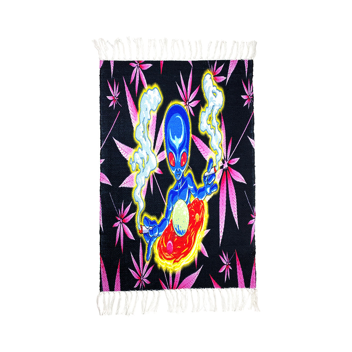Cosmic Alien Art Handloom Doormat