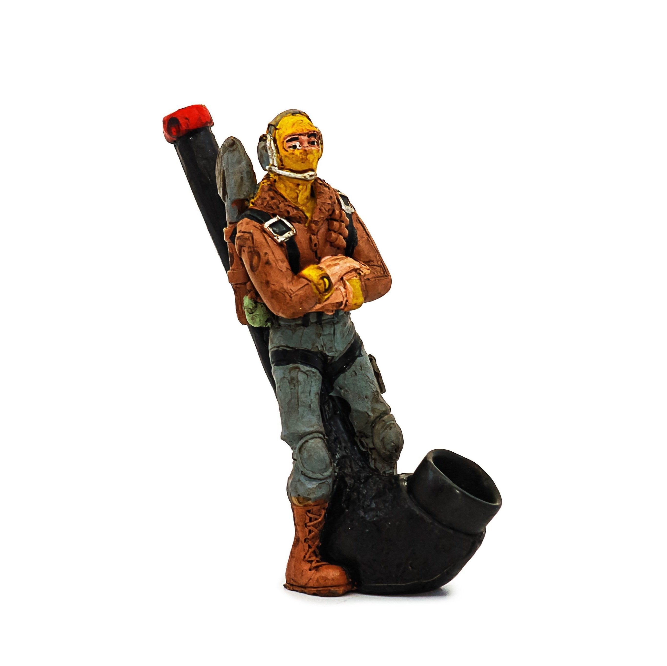 Handcrafted Masked Trooper Herbal Pipe