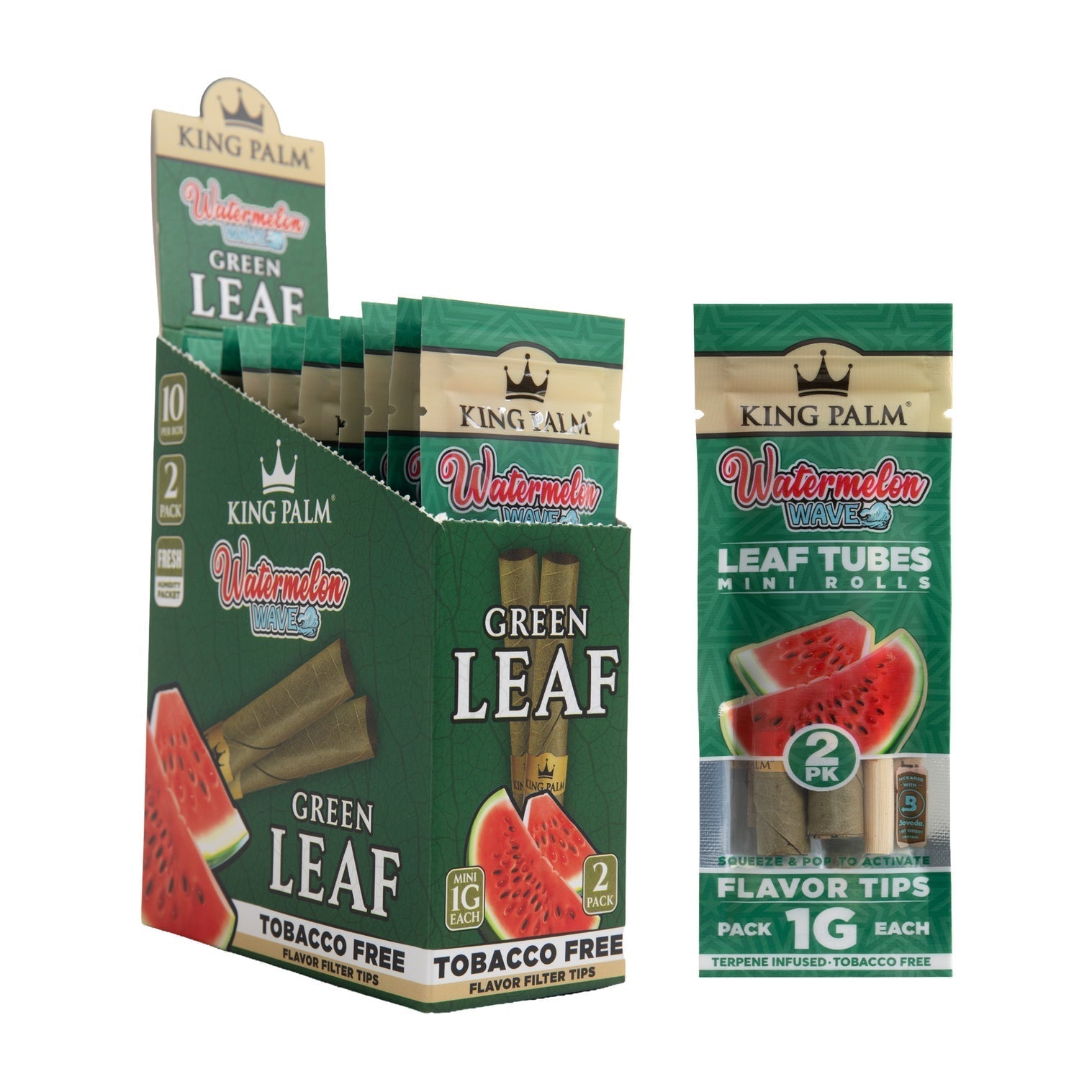 King Palm Flavored Mini Leaf Tubes Display