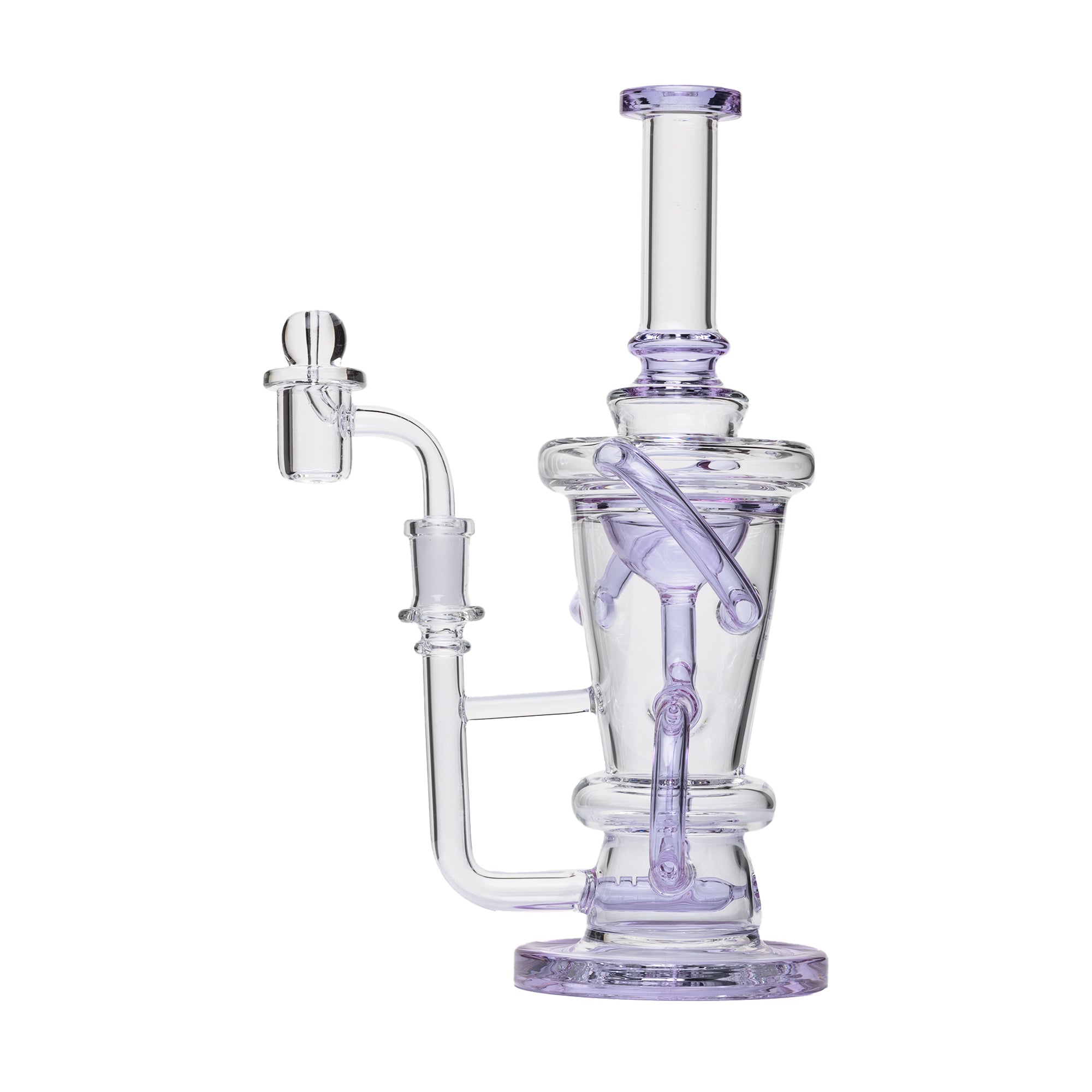 10.25" Straight Recycler Dab Rig with Quartz Set