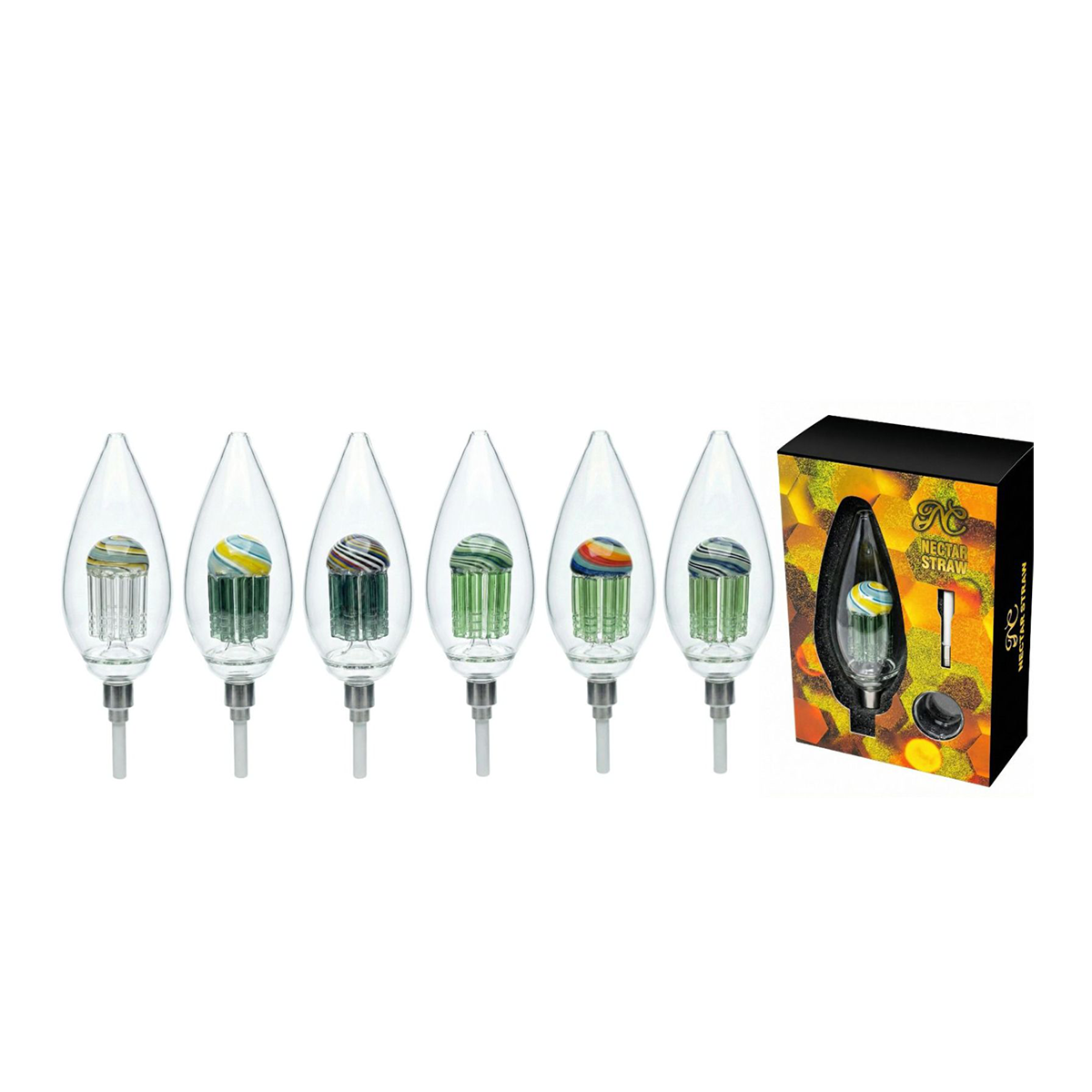 8-Inch Glass Nectar Collector with Shower Perc