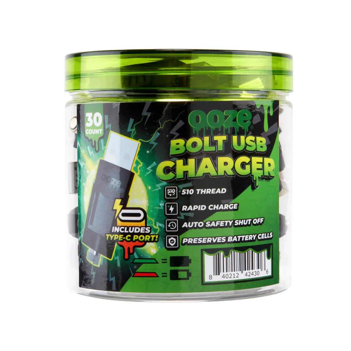 Ooze Bolt Rapid Charge 510 USB Charger Hub - Black