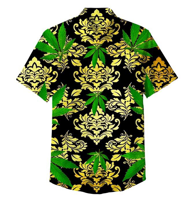 Tropical Leaf Print Polyester Shirt Collection