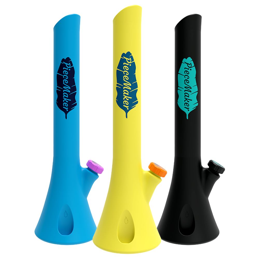 Piecemaker Kirby Silicone Water Pipe - 14.5" / Colors Vary – image 1