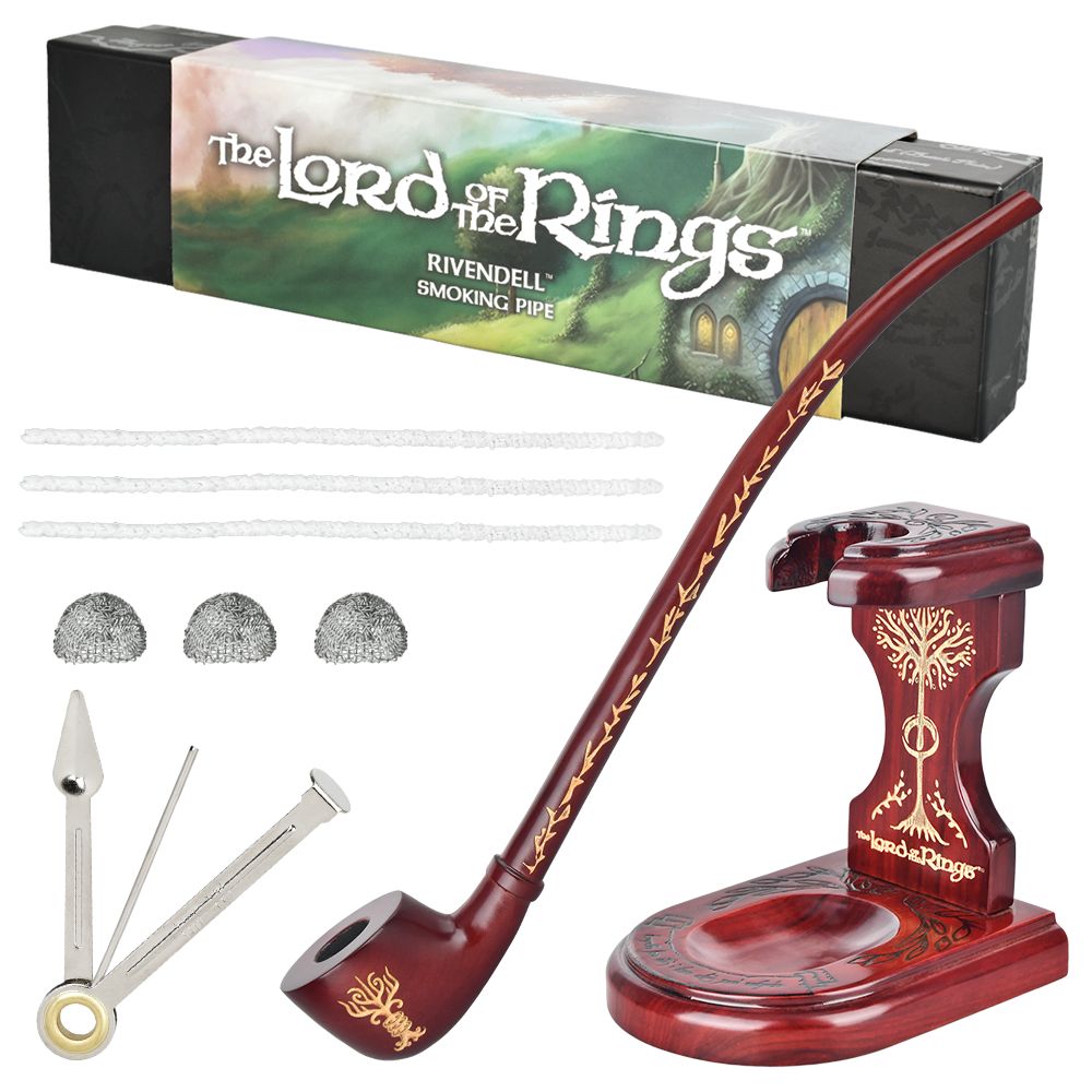 Rivendell Churchwarden Pipe & Middle-Earth Stand Set