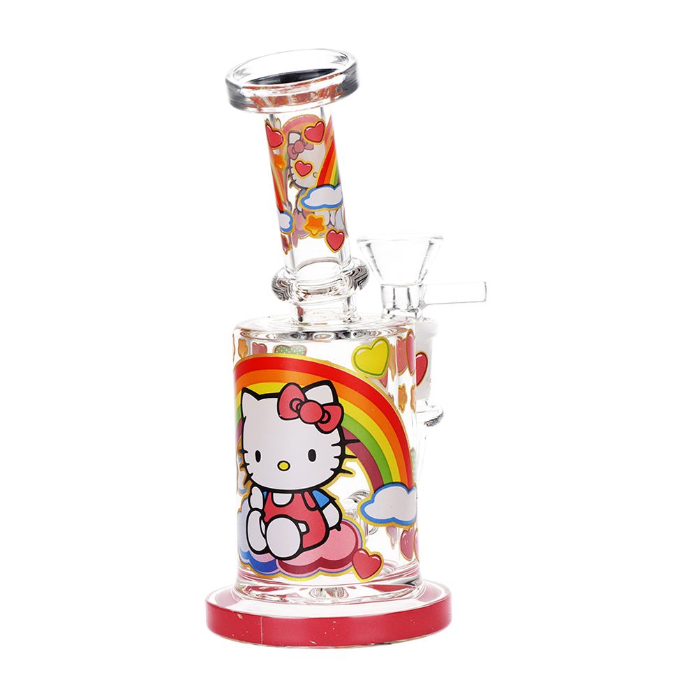 Charming Kitty Glass Water Pipe