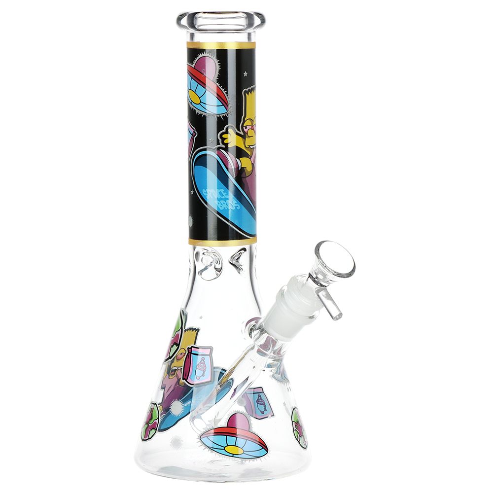 Whimsical Beaker Water Pipe with Glow Accents