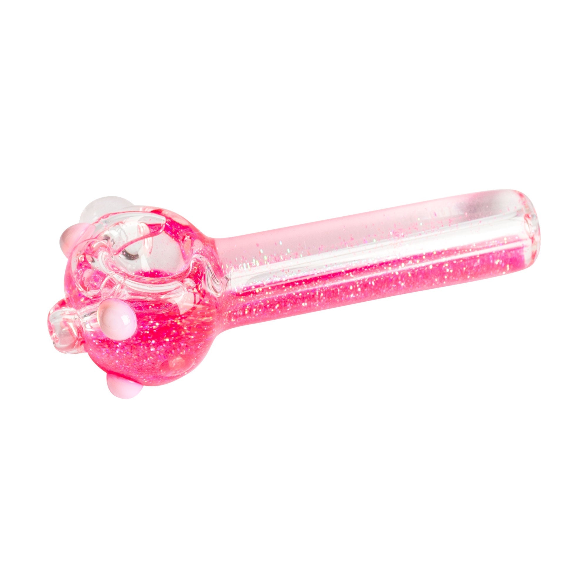 4.5" Glitter-Filled Borosilicate Hand Pipe