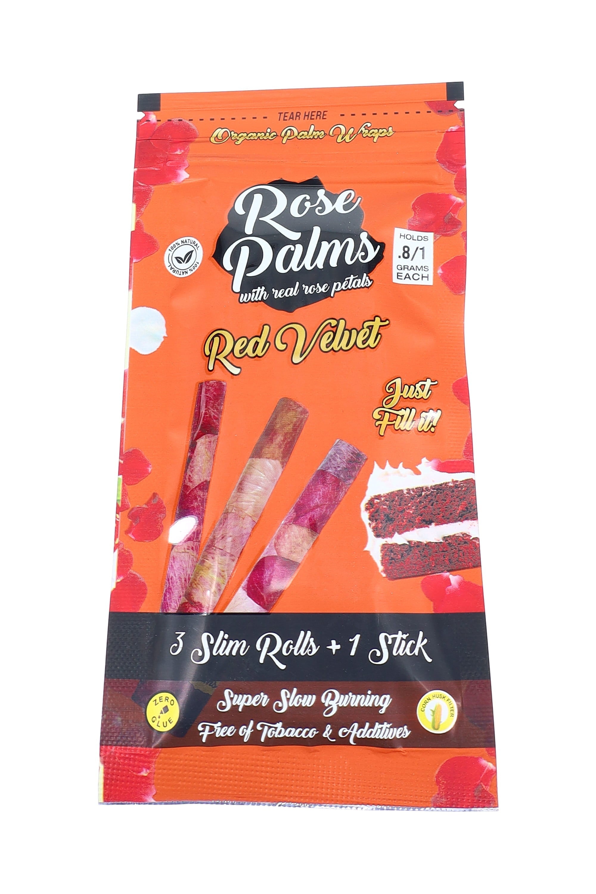 Rose Petal Palm Wraps - 3 Slim Rolls (20-Pack)