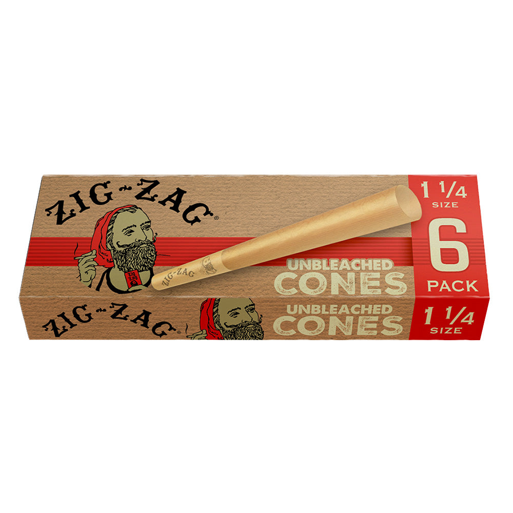 24PC DISPLAY - Zig Zag Unbleached Paper Cones - 6pk / 1 1/4" – image 2