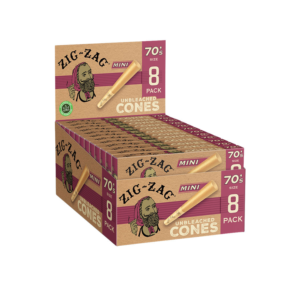 Zig Zag Unbleached Mini Cones | 70mm – image 3