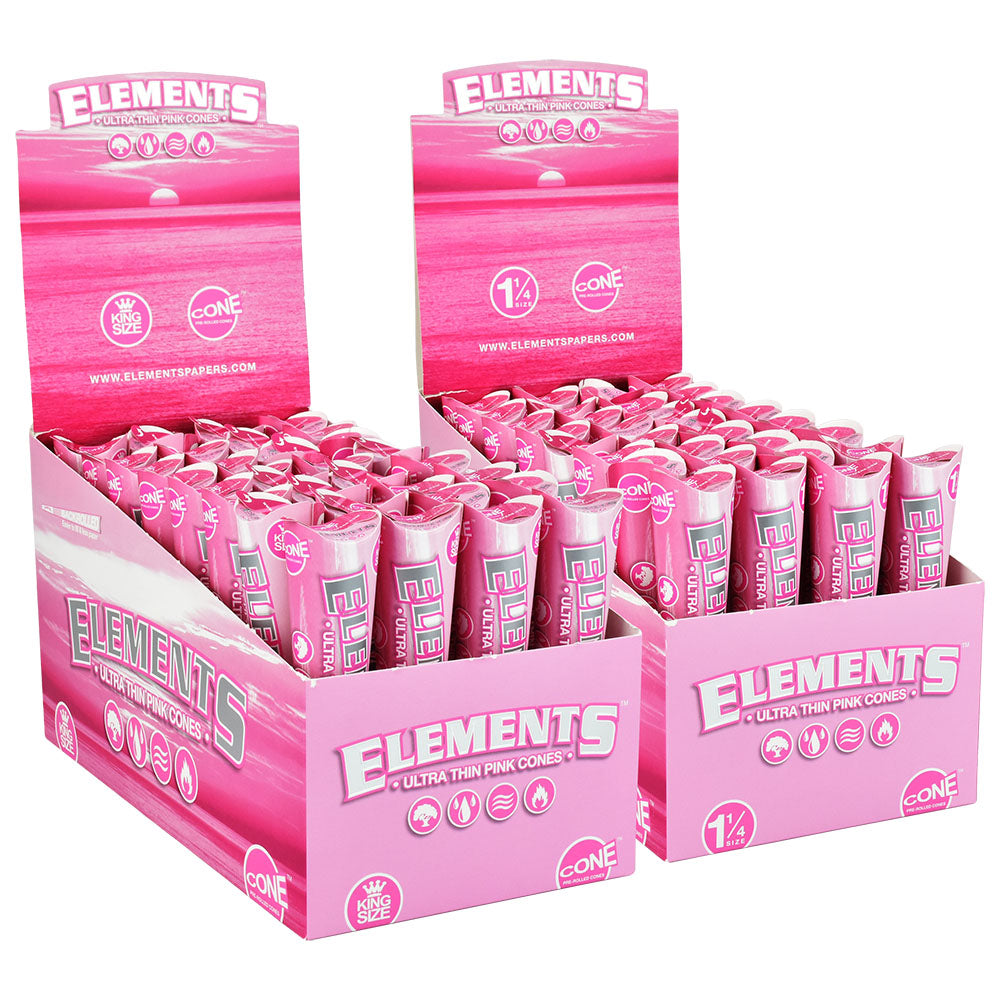 Ultra Thin Pink Pre-Roll Cones - 32 Piece Display