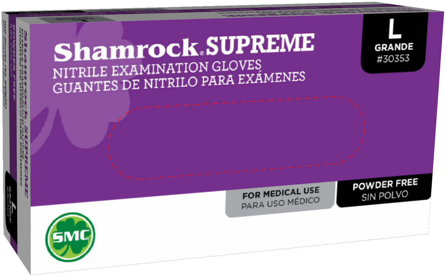 Shamrock Blue Nitrile Gloves - Powder-Free Case