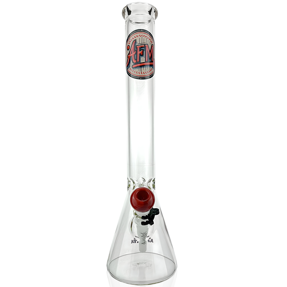 18" Atlanta Baseball 5mm Beaker Bong Bundle