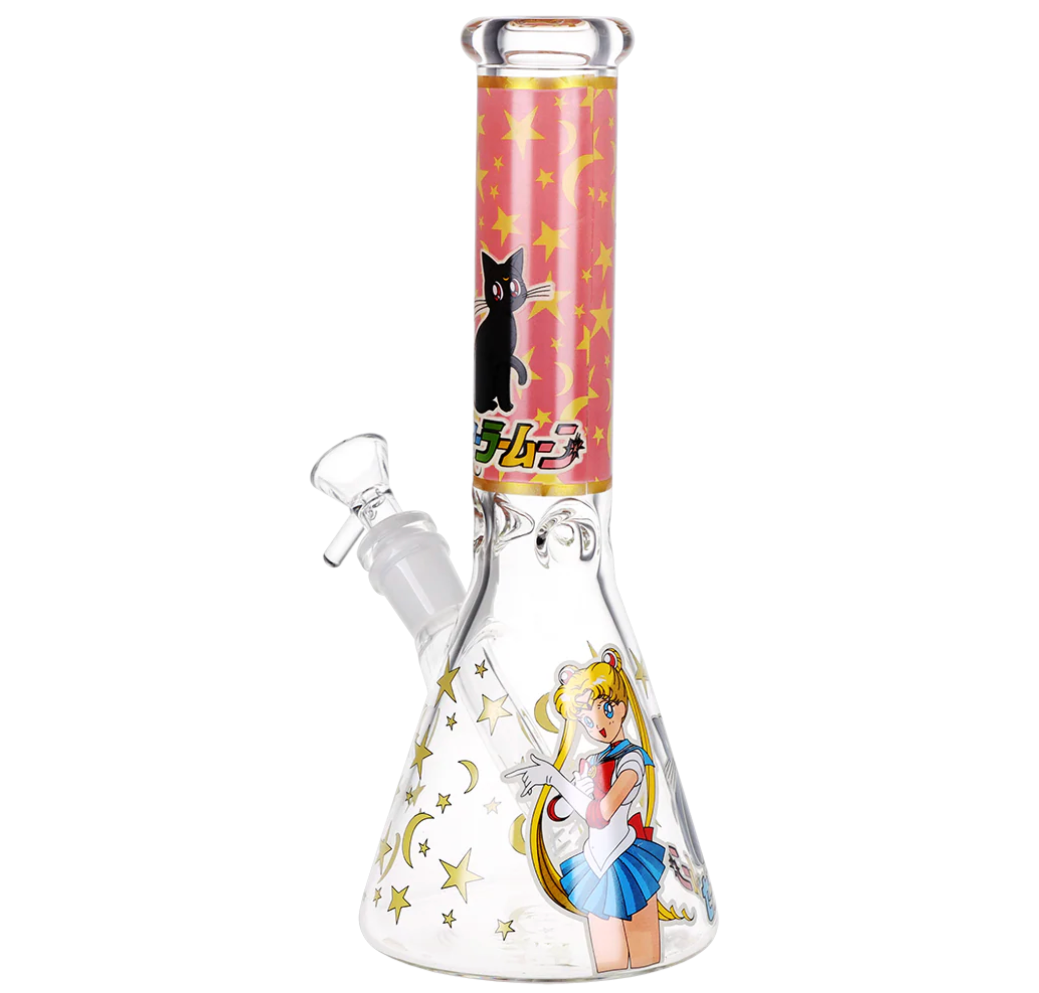 10" Lunar Glow Beaker Water Pipe with 14mm Bowl