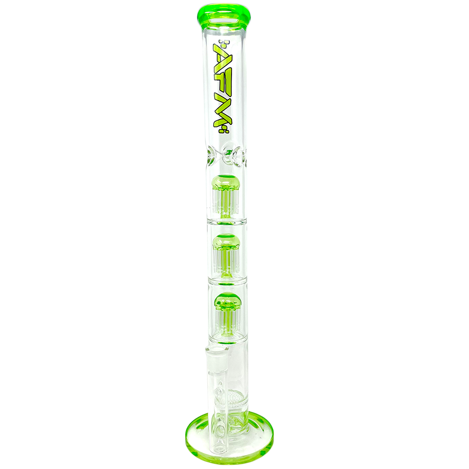21" AFM Ripper Triple Tree Perc 7mm Glass Straight Tube Bong