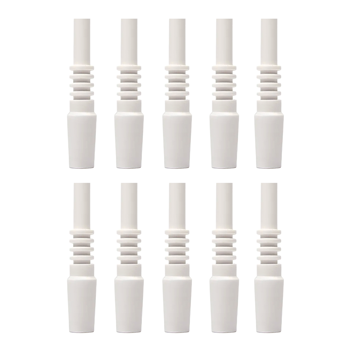 Premium 14mm Ceramic Dab Nail Set - 10 Pack