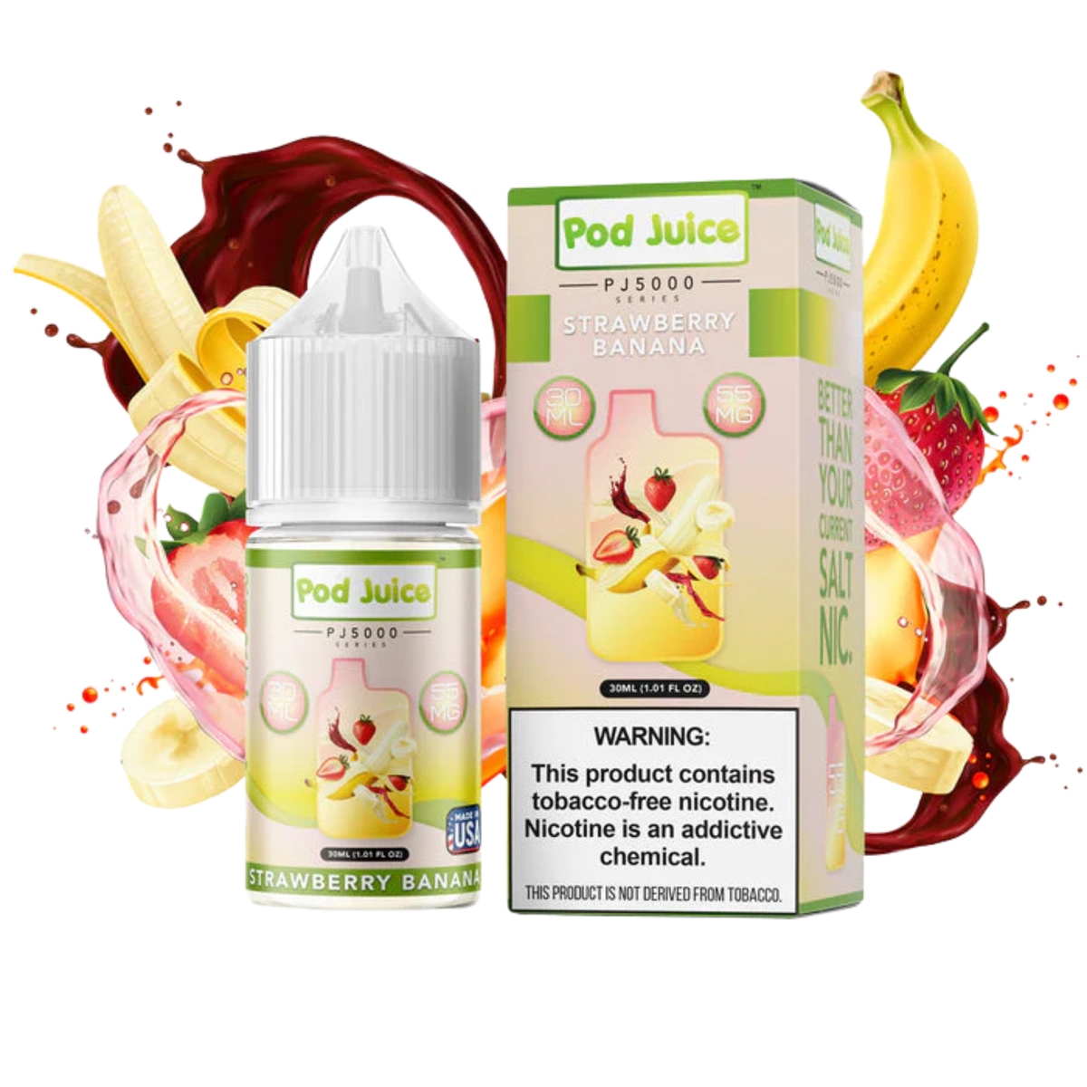 Pod Juice Salt Nicotine E-Juice 30ML | 35-55 MG Multi-Flavor