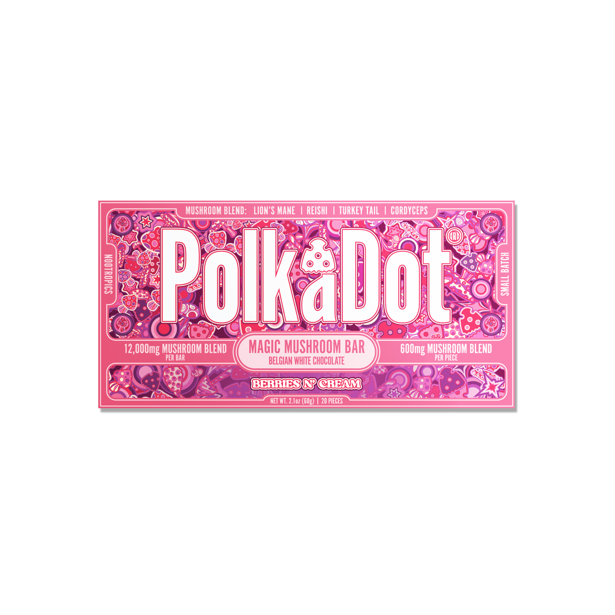 PolkaDot 600 Mg Mushroom Chocolate Bar