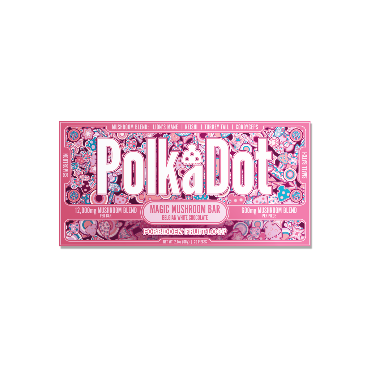 PolkaDot 600 Mg Mushroom Chocolate Bar