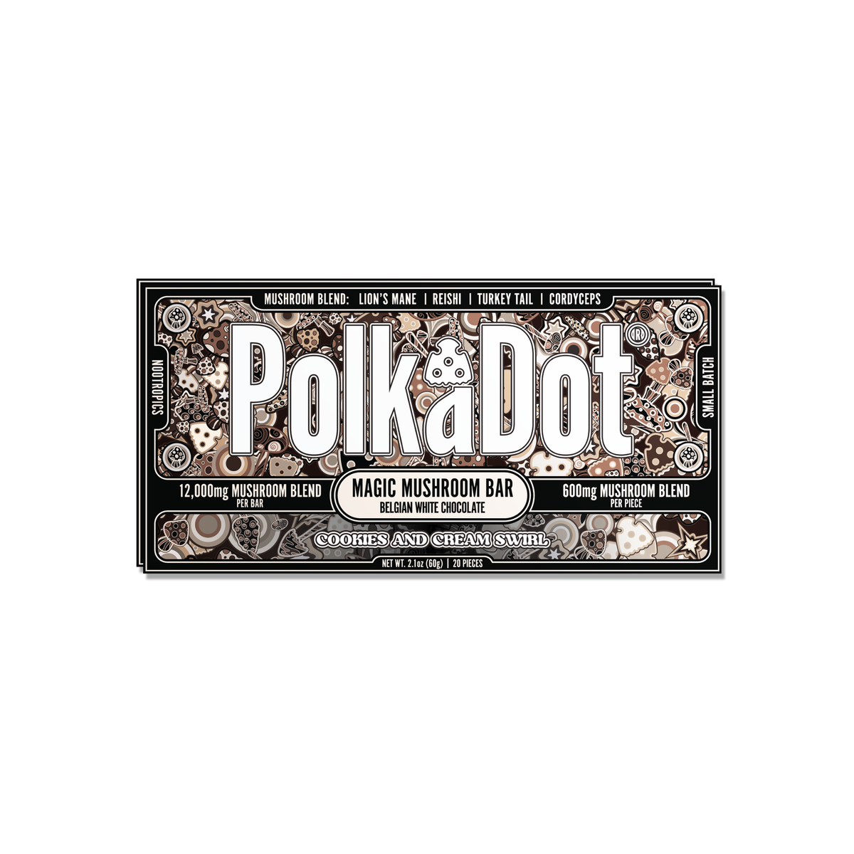 PolkaDot 600 Mg Mushroom Chocolate Bar