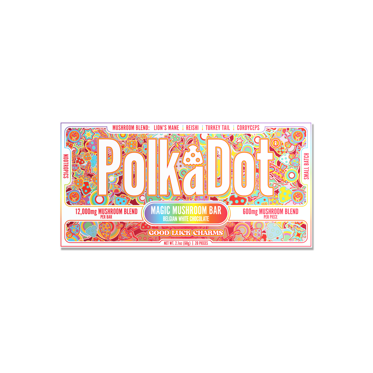 PolkaDot 600 Mg Mushroom Chocolate Bar