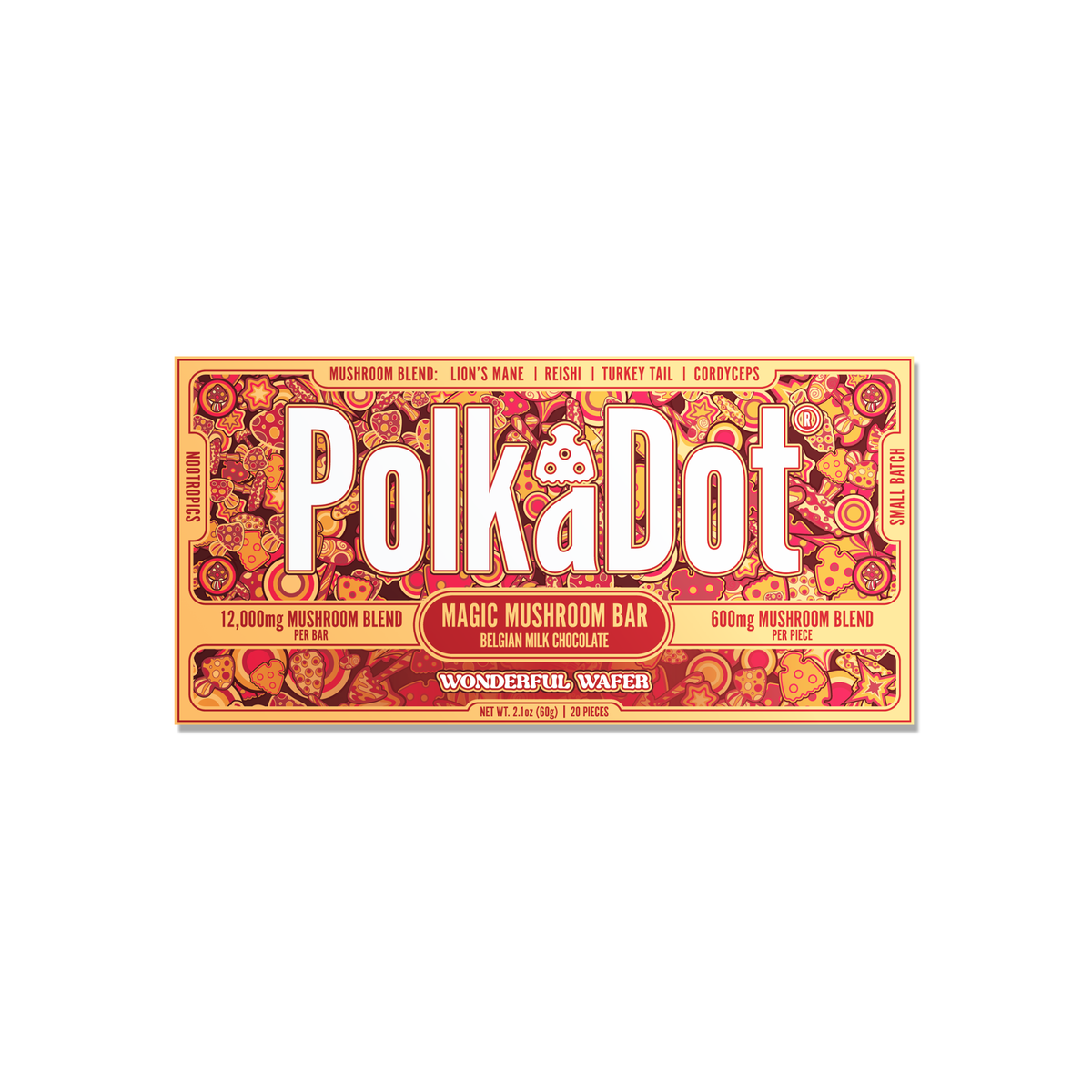 PolkaDot 600 Mg Mushroom Chocolate Bar