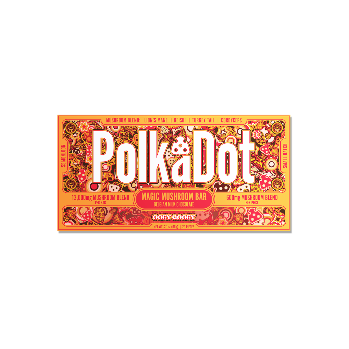 PolkaDot 600 Mg Mushroom Chocolate Bar