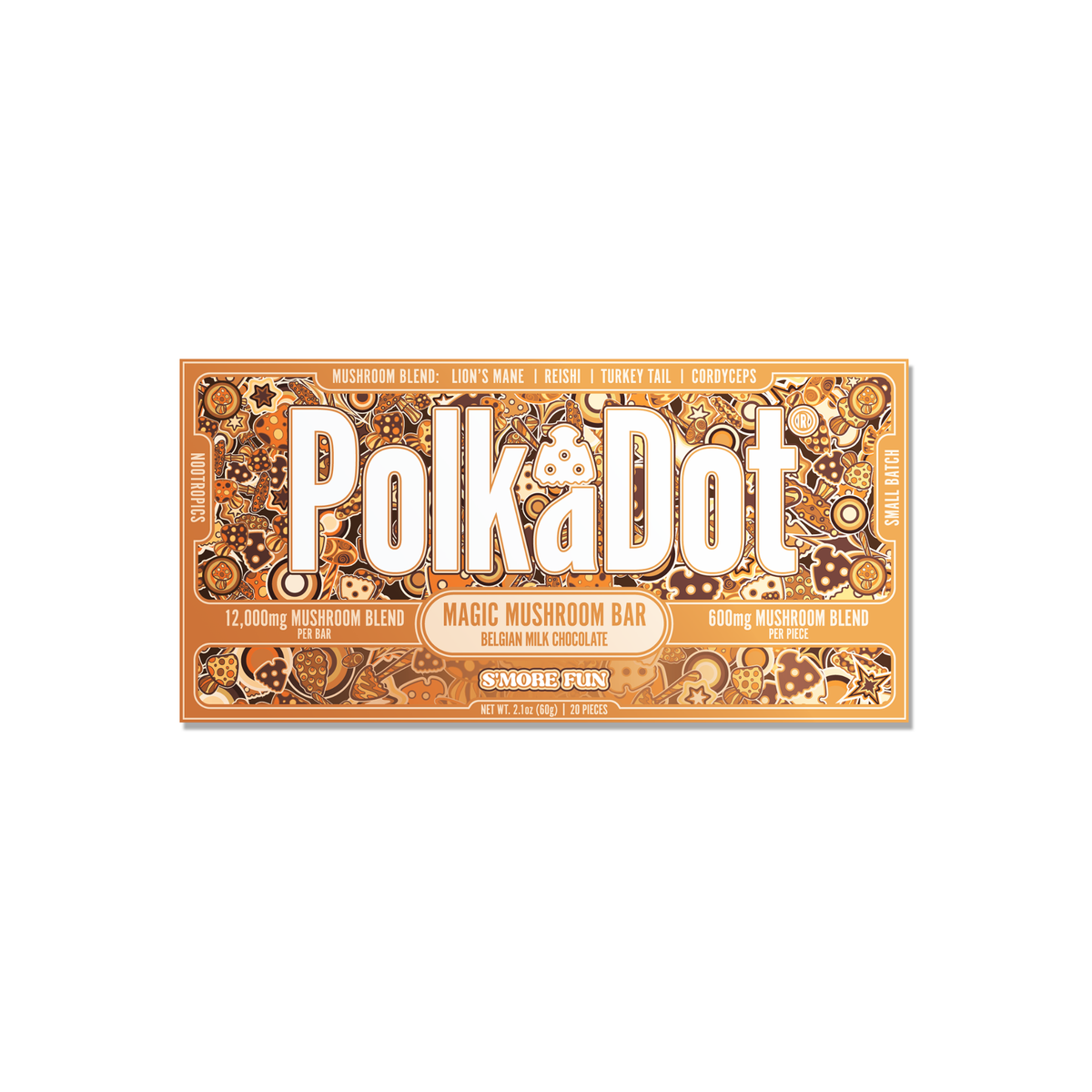 PolkaDot 600 Mg Mushroom Chocolate Bar