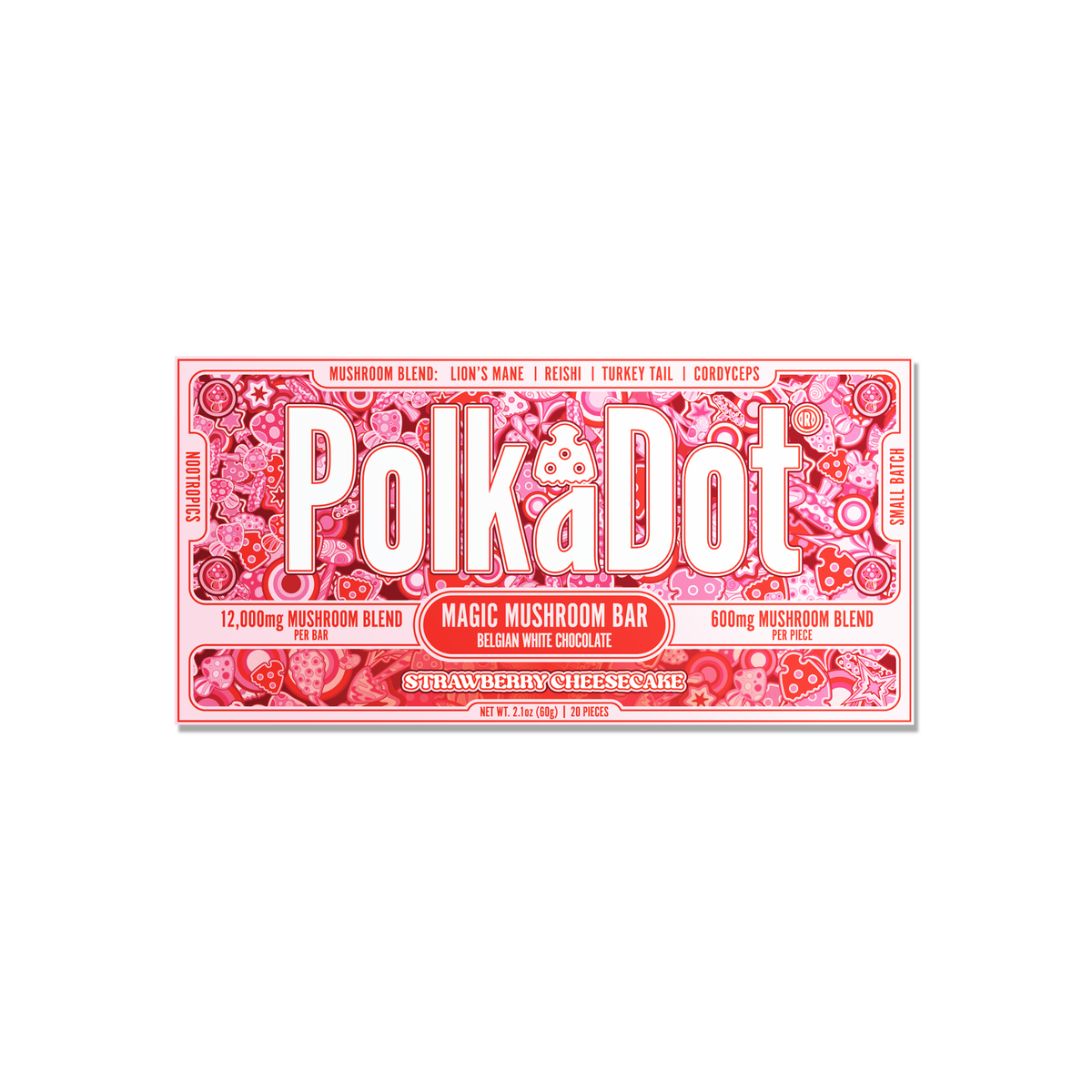 PolkaDot 600 Mg Mushroom Chocolate Bar