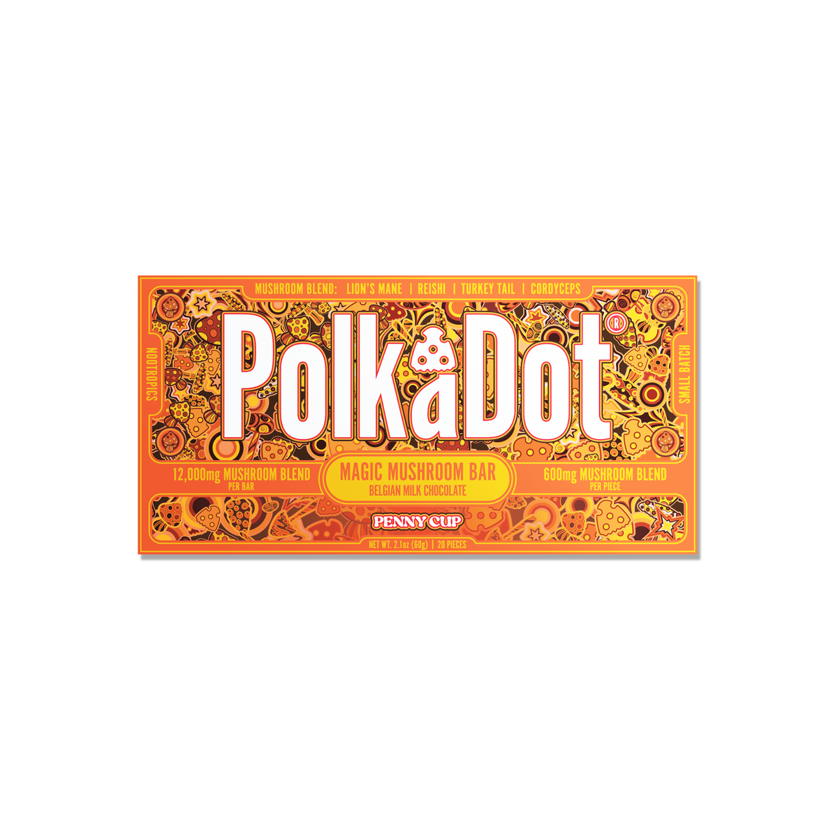 PolkaDot 600 Mg Mushroom Chocolate Bar