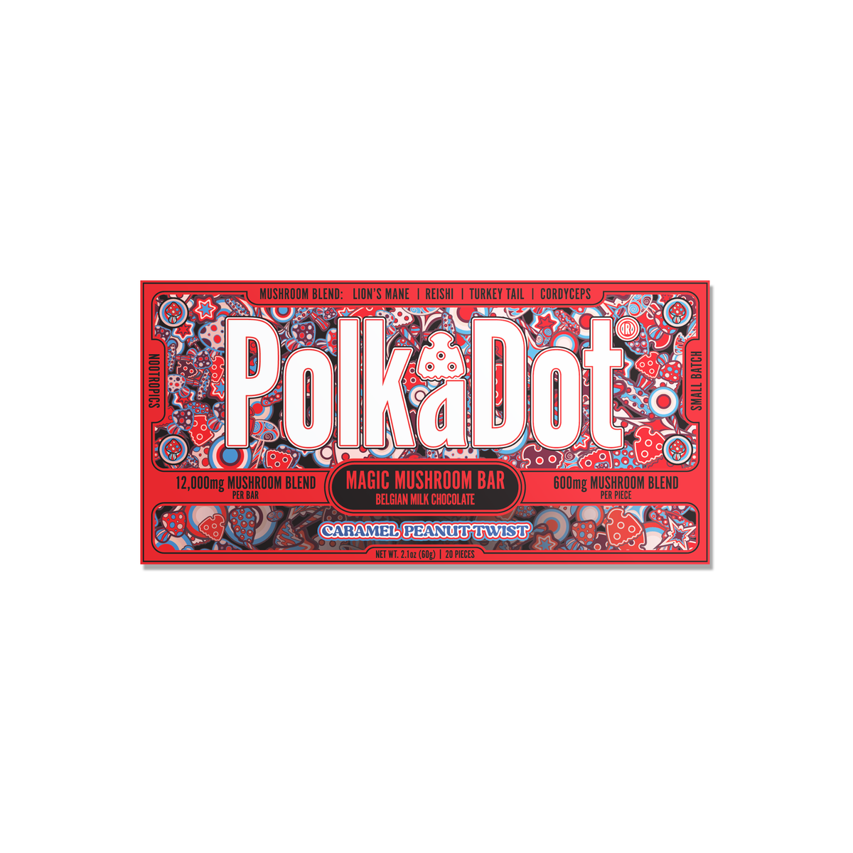 PolkaDot 600 Mg Mushroom Chocolate Bar