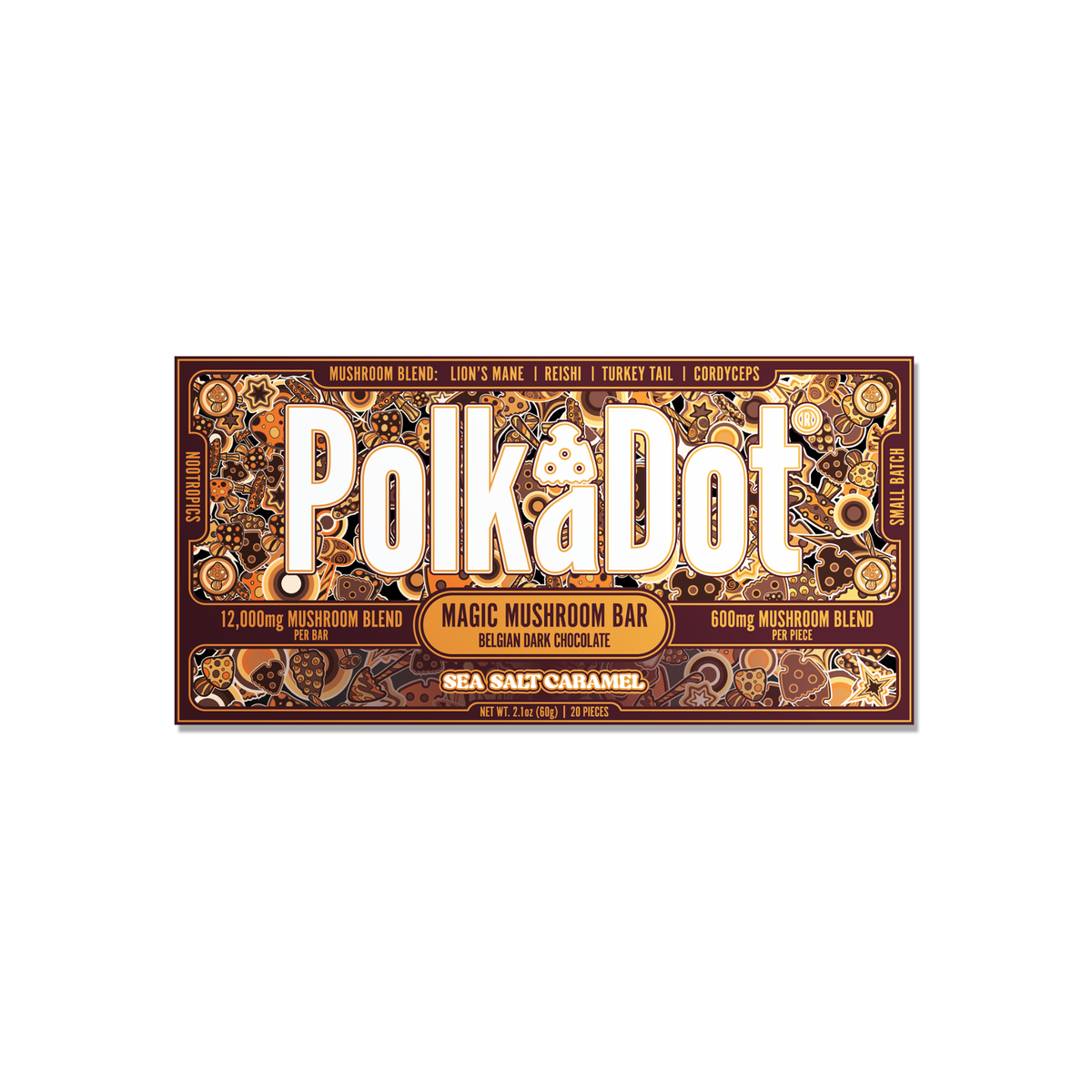 PolkaDot 600 Mg Mushroom Chocolate Bar