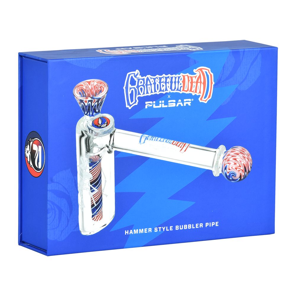 Grateful Dead Wig Wag Hammer Bubbler with Skeleton Design