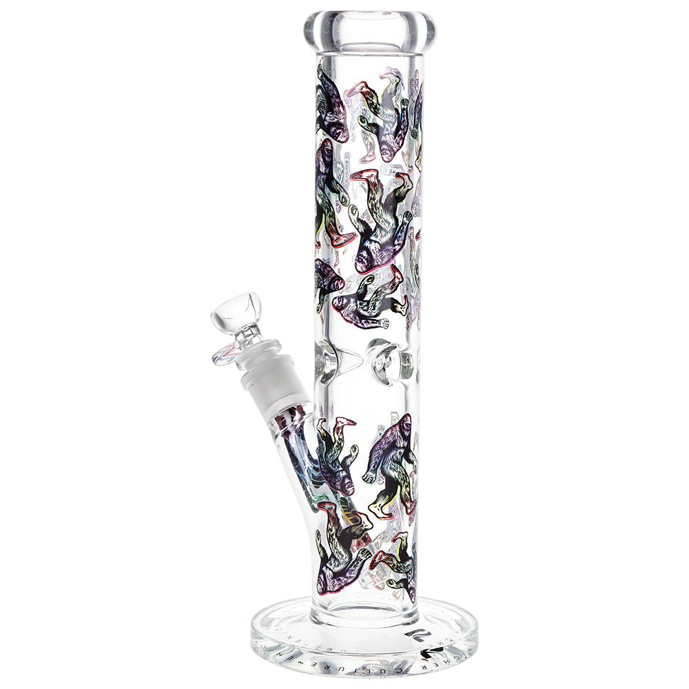 Colorful 12-Inch Straight Tube Glass Pipe