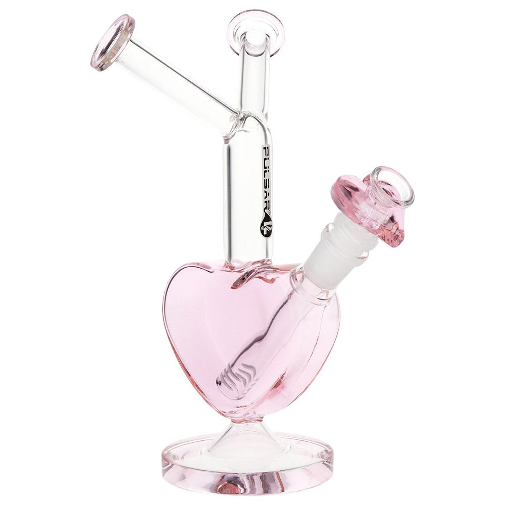Pink Heart Dual Use Glass Water Pipe